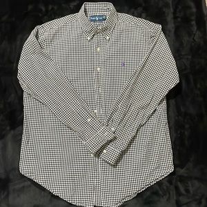 Ralph Lauren black/white plaid button front shirt